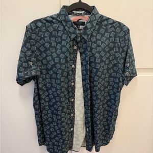 Ted Baker Navy Geometric Casual Shirt